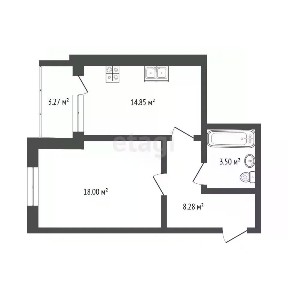 Сдается 1-комн. квартира, 44 м²