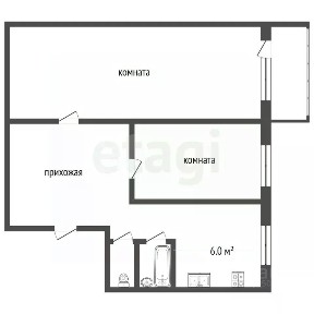 Продается 2-комн. квартира, 41 м²