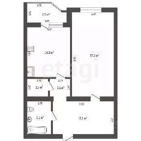 Продается 1-комн. квартира, 61,3 м²
