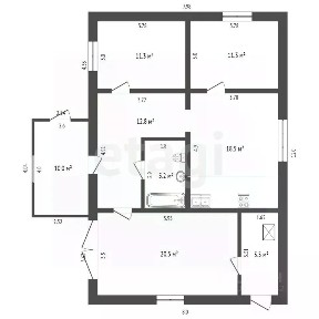 Продается 1-этажный дом, 96 м²