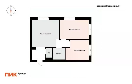 Сдается 2-комн. квартира, 47,4 м²