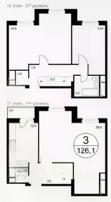 Продается 3-комн. квартира, 126 м²