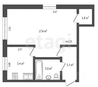 Продается 1-комн. квартира, 30,9 м²