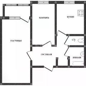 Продается 2-комн. квартира, 43,2 м²
