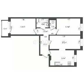 Продается 3-комн. квартира, 69,7 м²