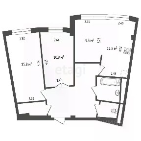 Продается 3-комн. квартира, 71 м²