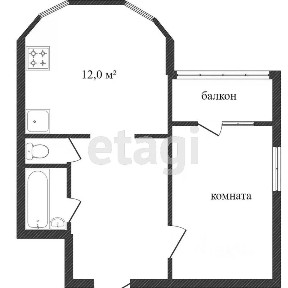 Продается 1-комн. квартира, 44,5 м²