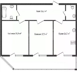 Продается 2-комн. квартира, 78,6 м²