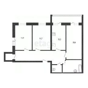 Продается 3-комн. квартира, 79,5 м²