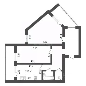 Продается 2-комн. квартира, 78,6 м²