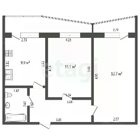 Продаются 2-комн. апартаменты, 50,8 м²