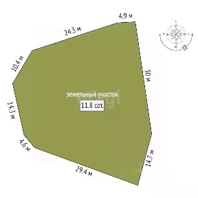 Продается участок, 11,83 сот.