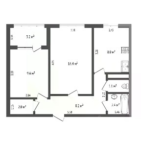Продается 2-комн. квартира, 50,9 м²