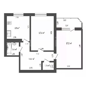 Продается 2-комн. квартира, 53,6 м²