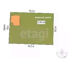 Продается участок, 12,44 сот.