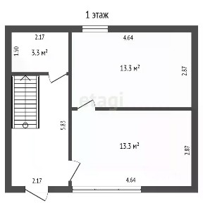 Продается 2-этажный дом, 80,7 м²