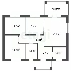 Продается 1-этажный дом, 96 м²
