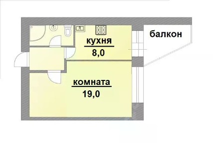 Продается 1-комн. квартира, 32,3 м²