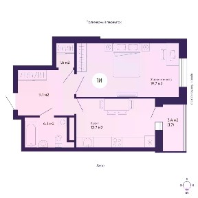Продается 1-комн. квартира, 50,1 м²