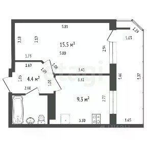 Продается 1-комн. квартира, 32,5 м²