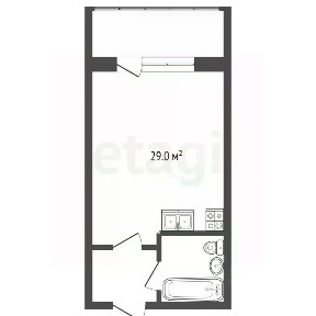 Продается студия, 29 м²