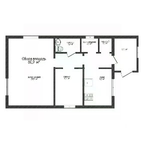 Продается 1-этажный дом, 60,9 м²