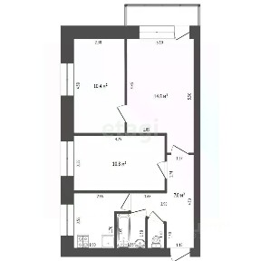 Продается 3-комн. квартира, 51,5 м²