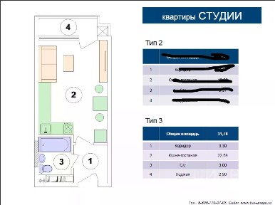 Продается студия, 34 м²