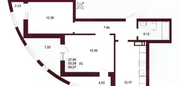 Продается 2-комн. квартира, 56,9 м²