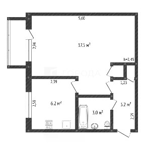 Продается 1-комн. квартира, 31,2 м²