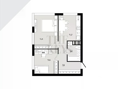 Сдается 2-комн. квартира, 45,6 м²