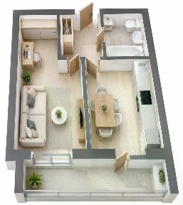Продается 1-комн. квартира, 35,98 м²