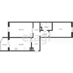 Продается 2-комн. квартира, 67 м²