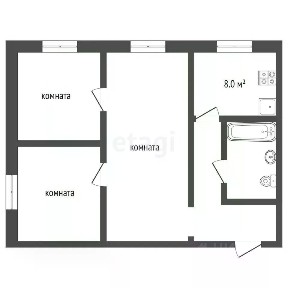Продается 3-комн. квартира, 49,9 м²