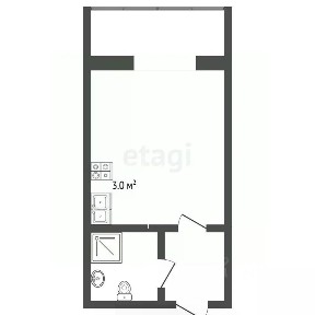 Продается 1-комн. квартира, 19 м²
