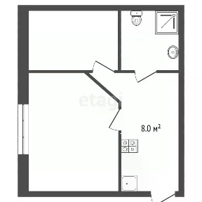 Продается студия, 21,2 м²