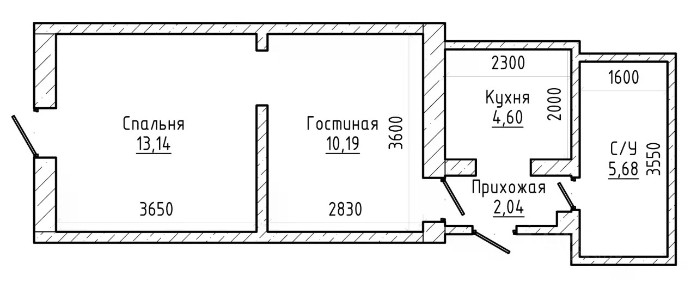 Продается 2-комн. квартира, 35,5 м²