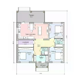 Продается 1-этажный дом, 123 м²