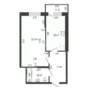 Продается 1-комн. квартира, 34,6 м²