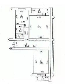 Продается 2-комн. квартира, 65,6 м²