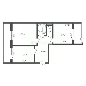 Продается 2-комн. квартира, 63,2 м²