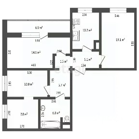 Продается 2-комн. квартира, 83,5 м²