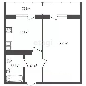 Продается 1-комн. квартира, 37,7 м²