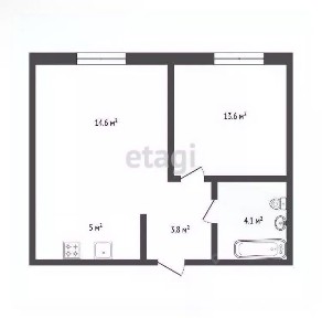 Продается 1-комн. квартира, 41,2 м²