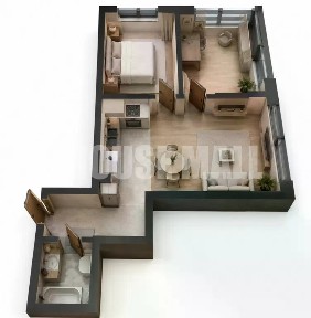 Продается квартира свободной планировки, 50,9 м²