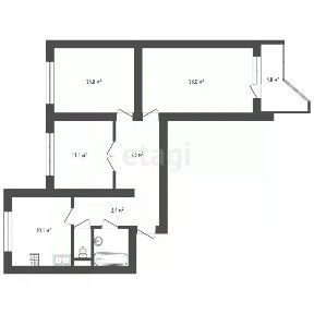 Продается 3-комн. квартира, 72,2 м²