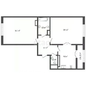 Продается 2-комн. квартира, 59 м²