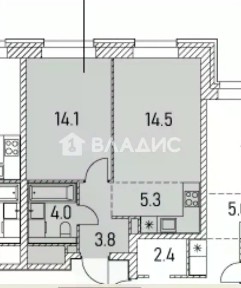 Продается 1-комн. квартира, 41,7 м²