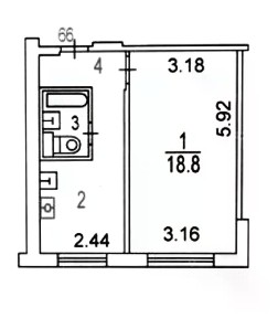 Продается 1-комн. квартира, 32 м²