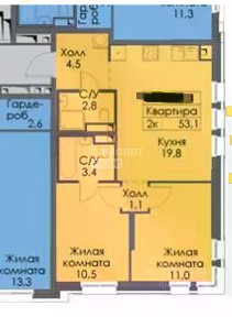 Продается 3-комн. квартира, 53,1 м²